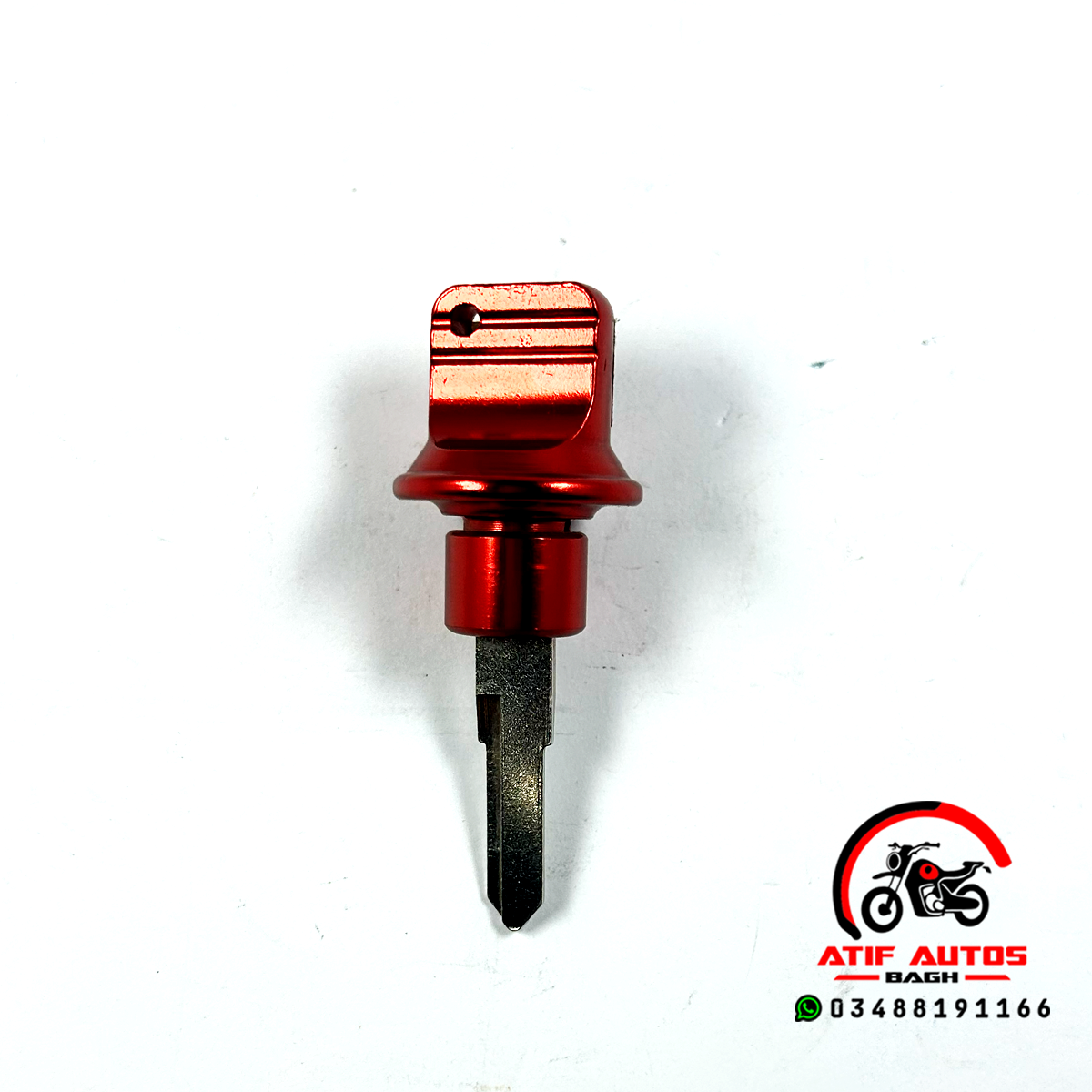 red key fancy Premium CNC Metal Replacement Key – Racing Red Edition - Image 1